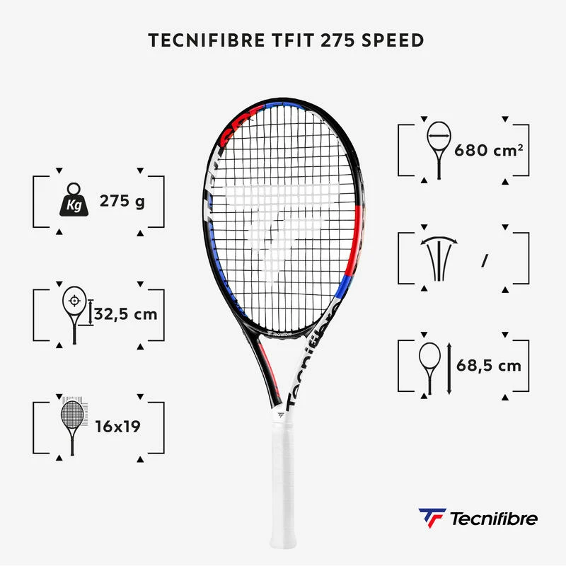 Raquette De Tennis Adulte Tecnifibre Tfit 275 Speed â Image 2