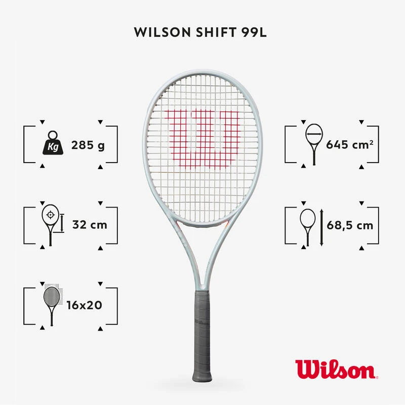 Raquette De Tennis Adulte - Wilson SHIFT 99L V1 285g Non CordĂ©e â Image 2