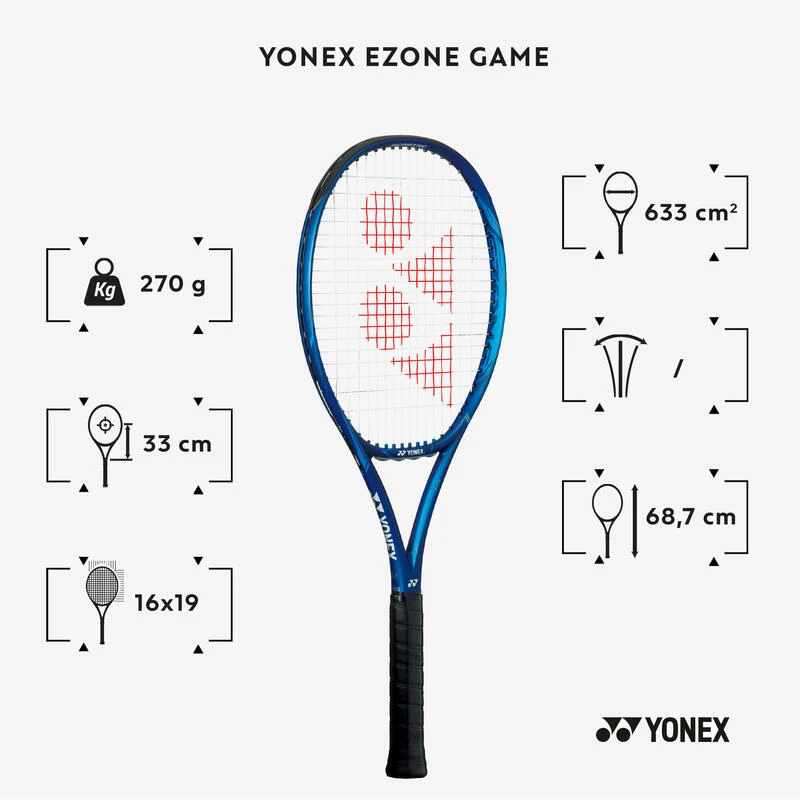 Raquette De Tennis Adulte - Yonex Ezone Game Bleu â Image 2