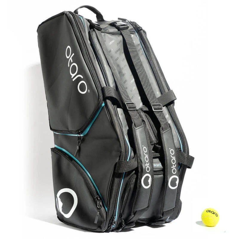 Sac De Tennis Avec Compartiment Ă Chaussures Pour 4-8 Raquettes | 82L Noir Bleu