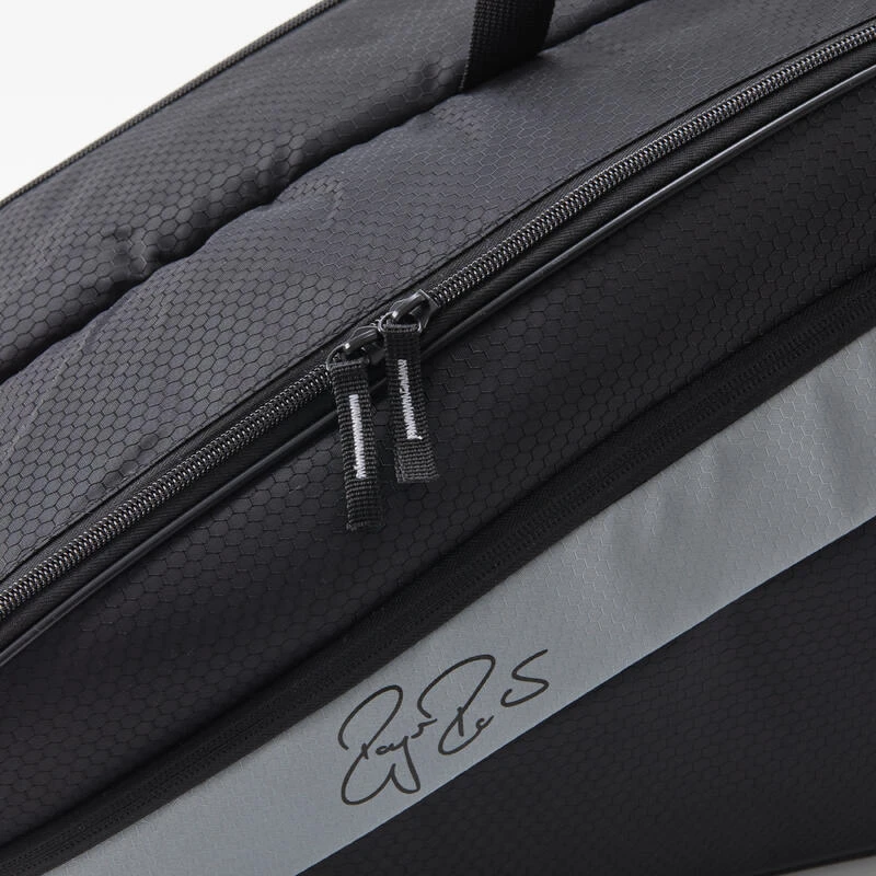 Sac De Tennis - Wilson RF TEAM 6 Raquettes Roger Federer Noir Gris â Image 4