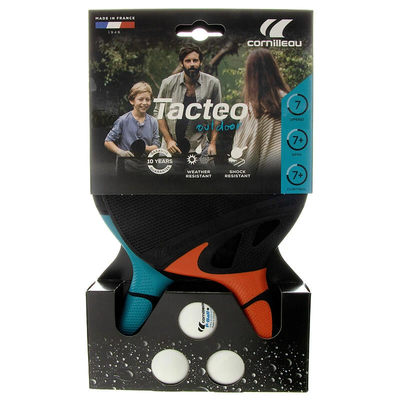 SET CORNILLEAU 2 RAQUETTES TACTEO ET 3 BALLES â Image 2