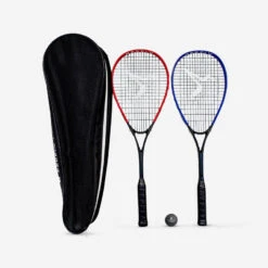 SET DE RAQUETTES DE SQUASH WALLBREAKER 165 CLUB (2 Raquette/1 Balle Point Rouge)