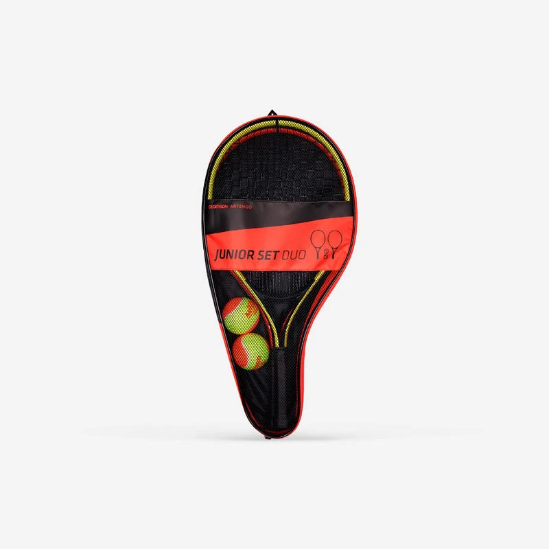 Artengo SET TENNIS JUNIOR DUO 2 RAQUETTES 2 BALLES 1 HOUSSE