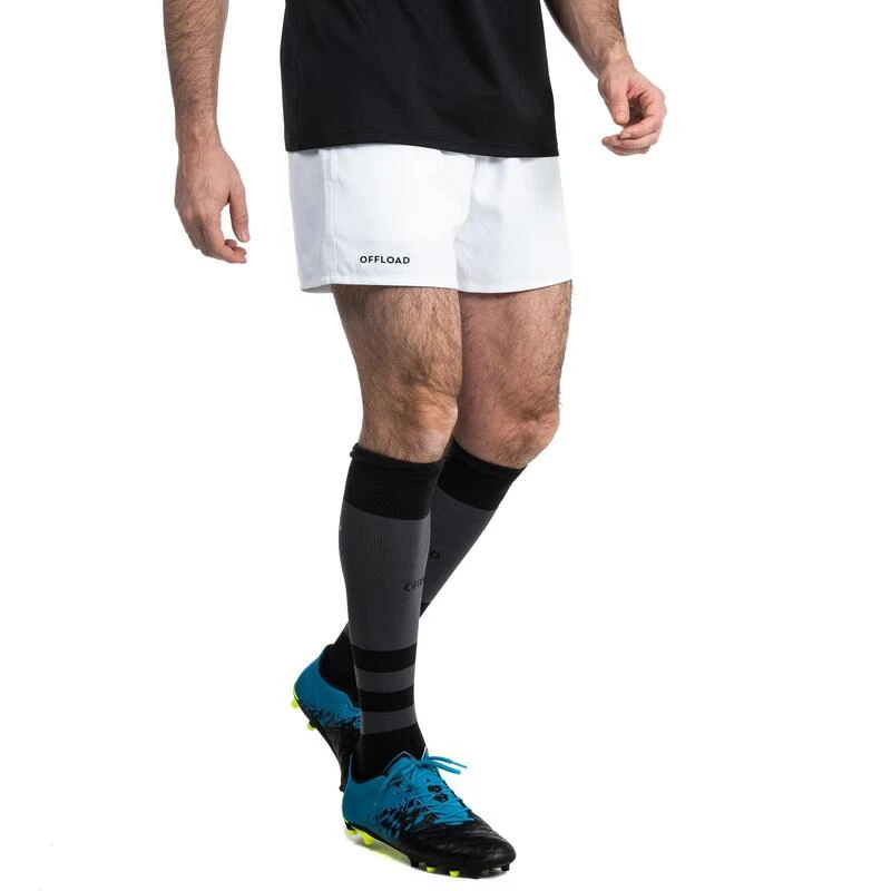 SHORT CLUB RUGBY SANS POCHE R100 Adulte Blanc â Image 4