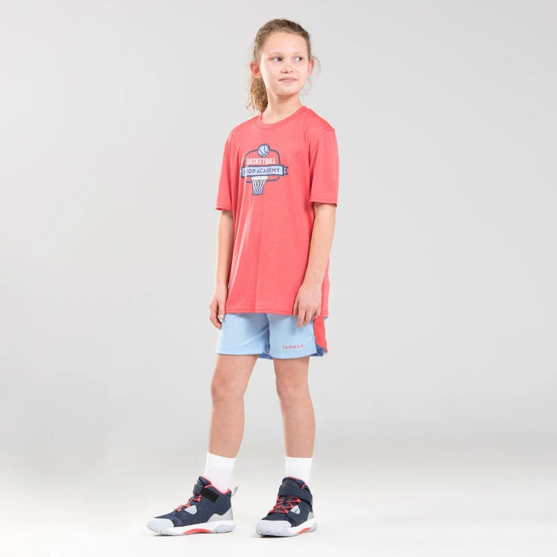 SHORT DE BASKETBALL POUR GARCON/FILLE CONFIRME(E) BLEU ROSE SH500 â Image 3