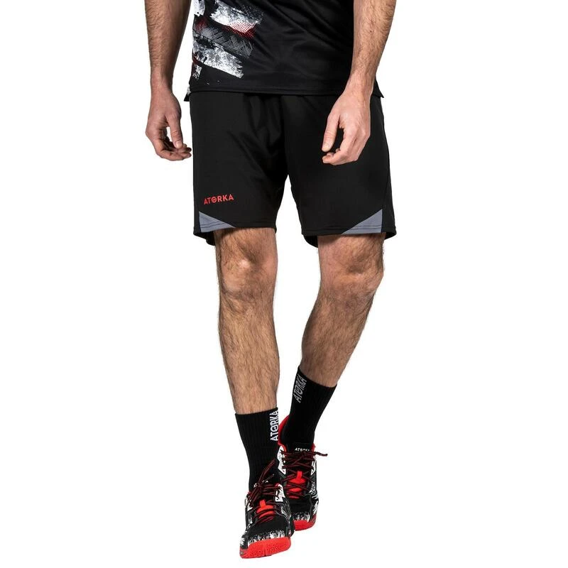Short De Handball Homme H500 Noir/gris