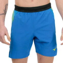 Short De Tennis Bleu Homme Mizuno 8 In Amplify