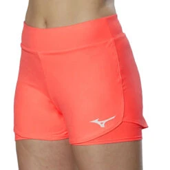 Short De Tennis Tech Rose Fluo Femme Mizuno Flex Short