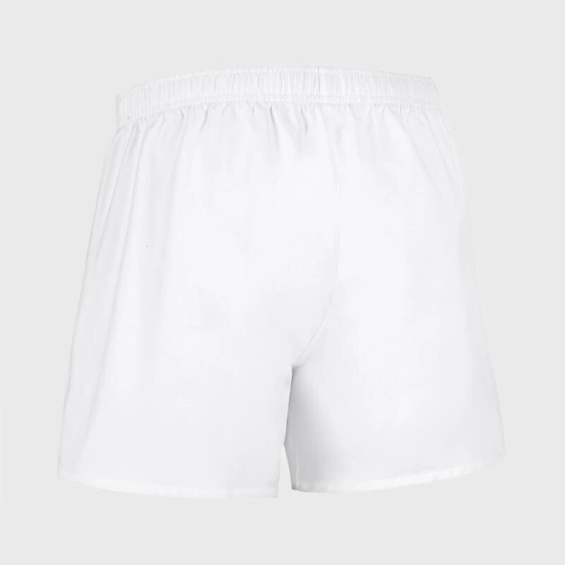 Short Rugby Adulte Avec Poches R100 Blanc â Image 2