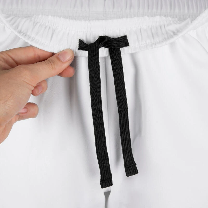 Short Rugby Adulte Avec Poches R100 Blanc â Image 5