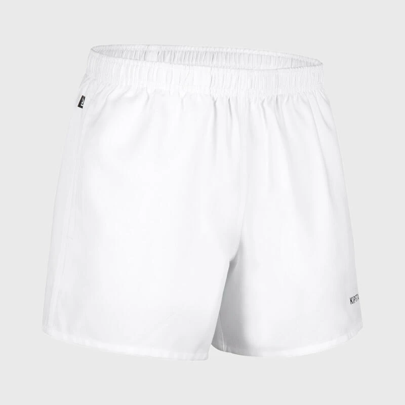 Short Rugby Adulte Avec Poches R100 Blanc