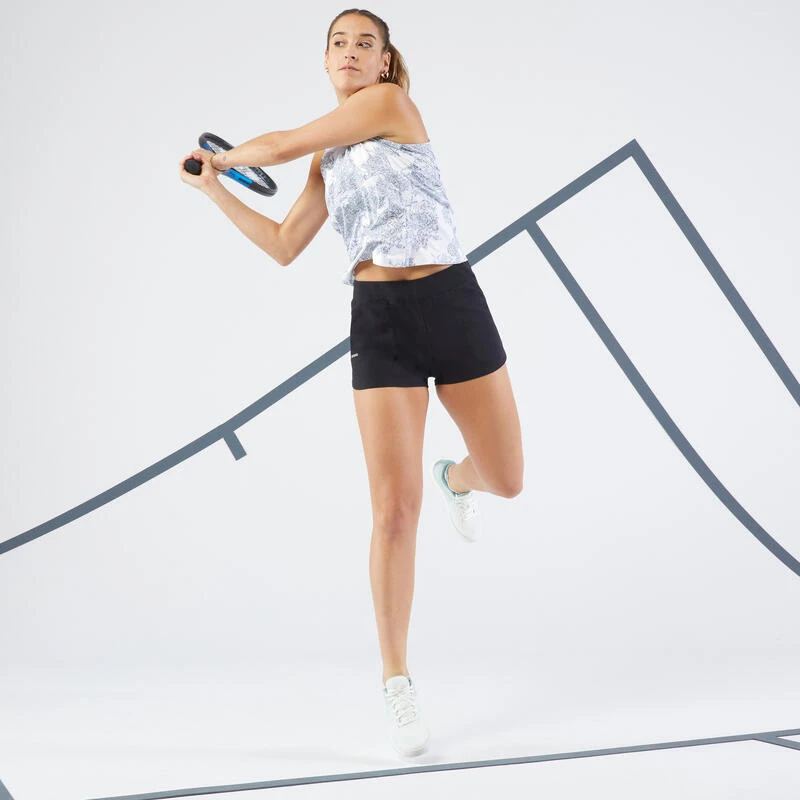 Artengo Short Tennis Dry Soft Ă Poche Femme - Dry 500 Noir â Image 2