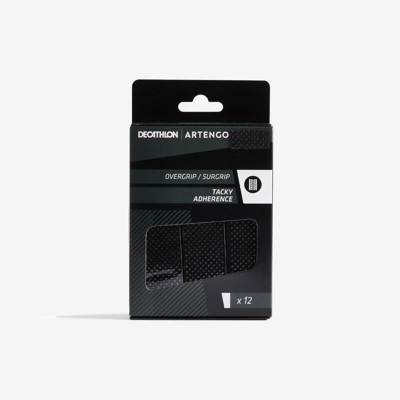 SURGRIP DE TENNIS ARTENGO TACKY X12 Noir