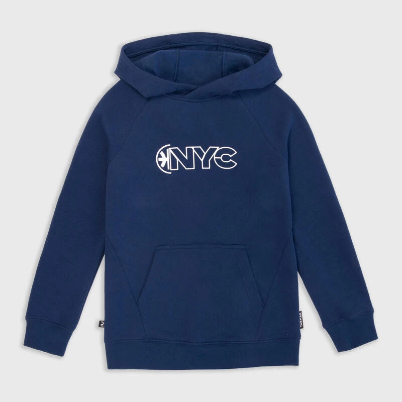 SWEAT DE BASKETBALL A CAPUCHE ENFANT - H100 MARINE â Image 4