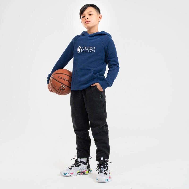 SWEAT DE BASKETBALL A CAPUCHE ENFANT - H100 MARINE â Image 6