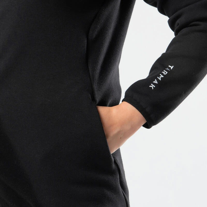 SWEAT DE BASKETBALL A CAPUCHE ZIPPE FEMME - J500 NOIR â Image 2