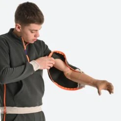 Decathlon Sweat Enfant Zippé Facile à Enfiler - Vert Olive