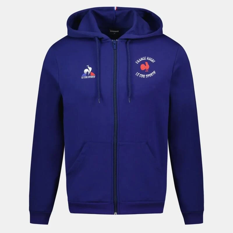 Le Coq Sportif SWEAT ZIPPÉ À CAPUCHE ADULTE FRANCE RUGBY