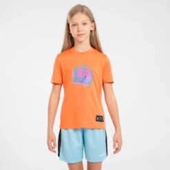 T-SHIRT / MAILLOT DE BASKETBALL ENFANT - TS500 FAST ORANGE