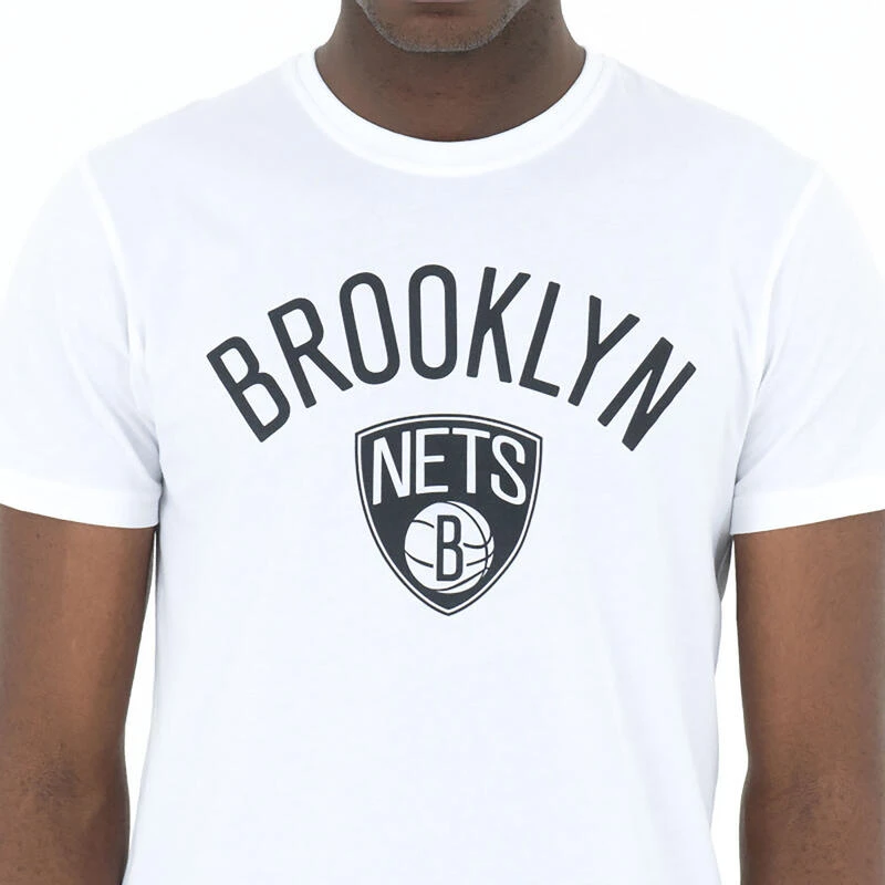 NEW ERA T-shirt NBA Manches Courtes Homme/femme Brooklyn Nets - Blanc â Image 3