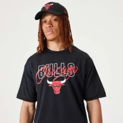 NEW ERA T-shirt Oversize Chicago Bulls NBA Script