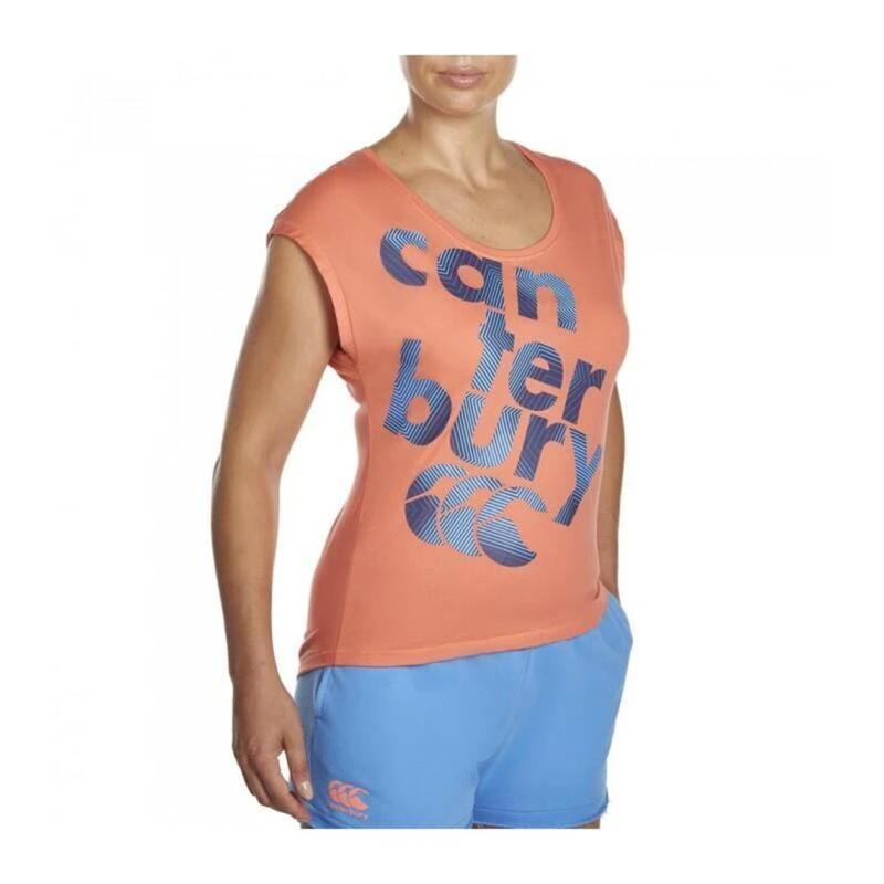 T-SHIRT RUGBY FEMME - LOGO TEXTE CCC - CANTERBURY