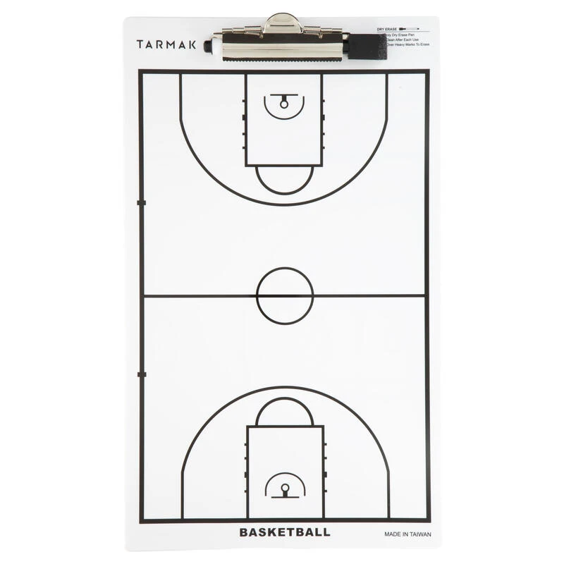 Tablette D'entraîneur De Basketball Tarmak Avec Feutre Effaçable.